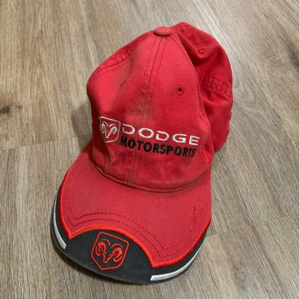 Vintage y2k Dodge Ram‎ Motorsports baseball cap in red